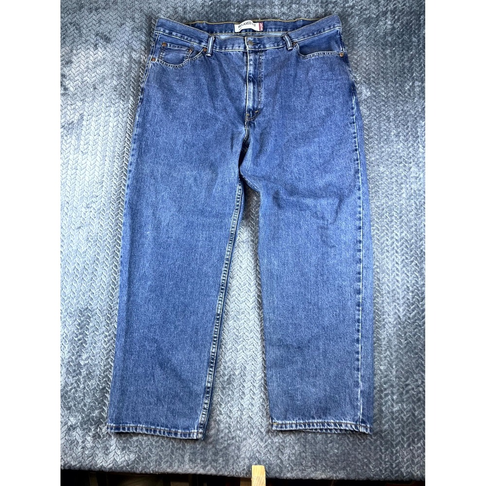 Levi's 550 Straight Jeans Men 42x30 Blue Denim Medium Wash High Rise Relaxed Fit